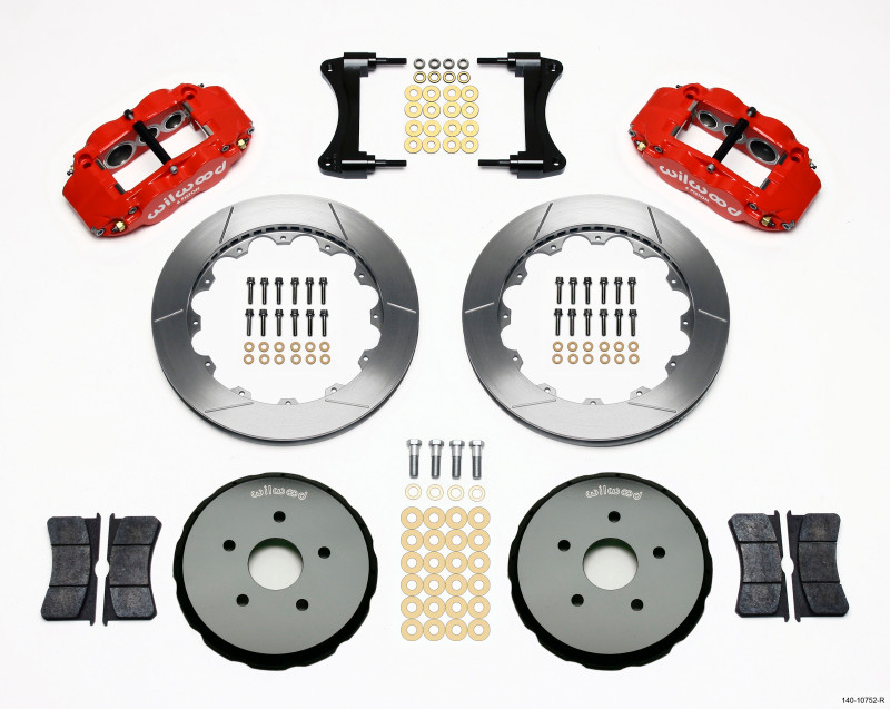 Wilwood Narrow Superlite 6R Front Hat Kit 12.88in Red 2008 Toyota Matrix - 140-10752-R