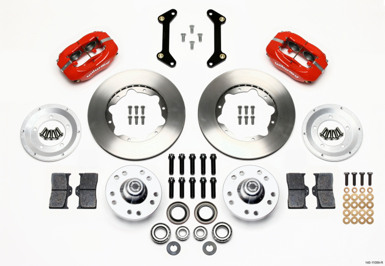 Wilwood Forged Dynalite Front Kit 11.00in Red 79-87 GM G Body - 140-11009-R