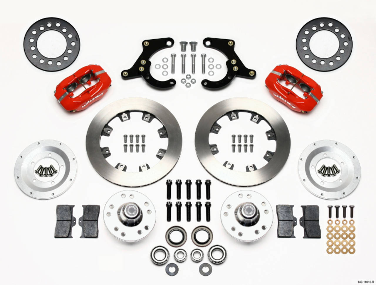 Wilwood Forged Dynalite Front Kit 11.75in Red 55-57 Chevy - 140-11010-R