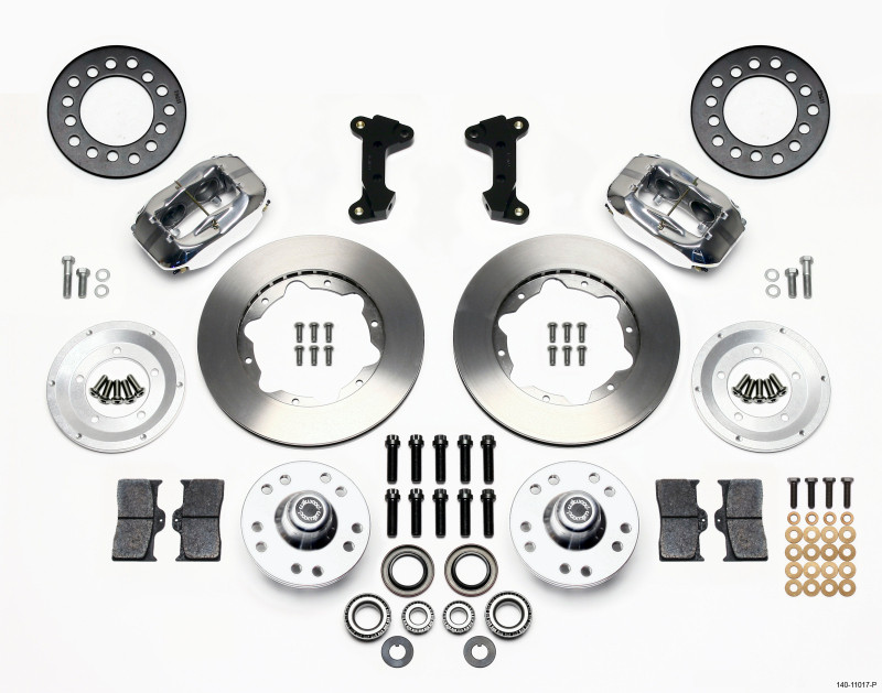 Wilwood Forged Dynalite Front Kit 11.00in Polished 74-80 Pinto/Mustang II Disc Spindle only - 140-11017-P