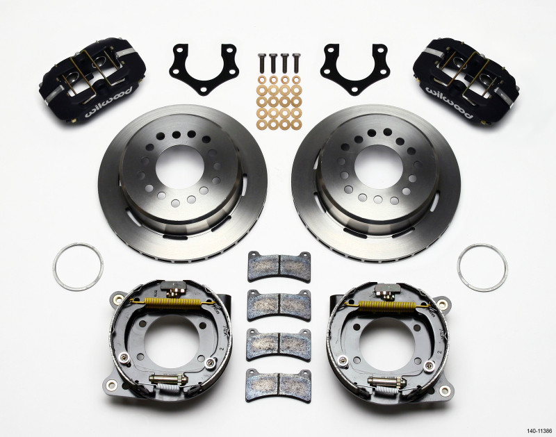 Wilwood Dynapro Low-Profile 11.00in P-Brake Kit Mopar/Dana 2.50in Off w/Snap Ring Brng - 140-11386