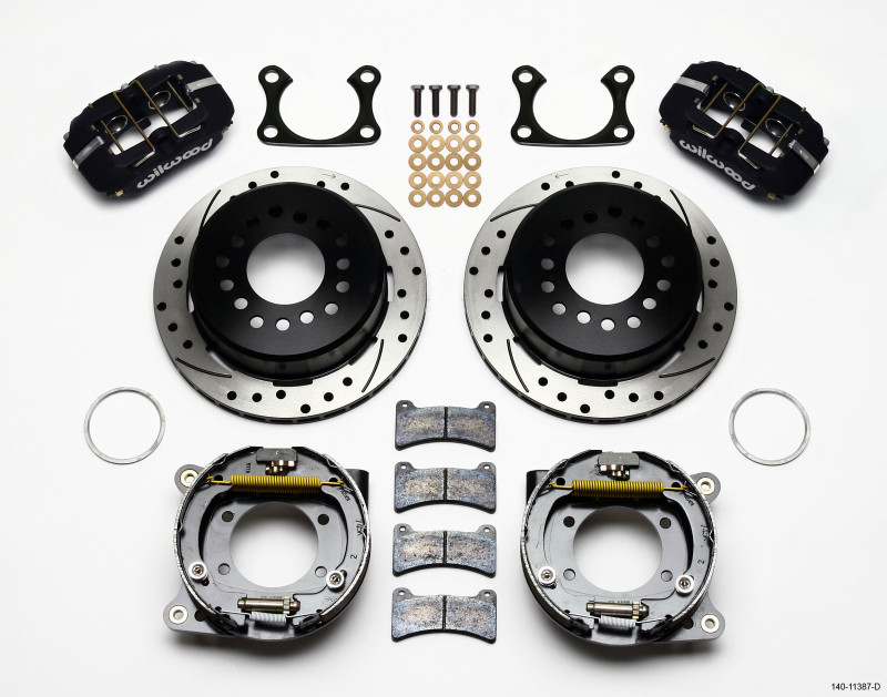 Wilwood Dynapro Low-Profile 11.00in P-Brake Kit Drilled Big Ford 2.36in Offset - 140-11387-D