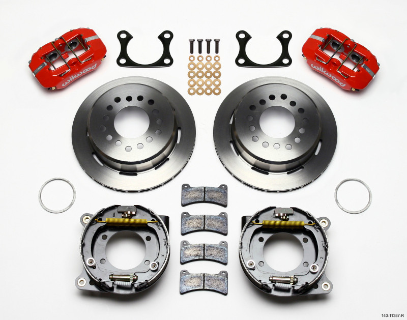Wilwood Dynapro Low-Profile 11.00in P-Brake Kit - Red Big Ford 2.36in Offset - 140-11387-R