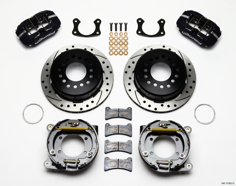 Wilwood Dynapro Low-Profile 11.00in P-Brake Kit Drilled New Big Ford 2.50in Off Staggerd Mount - 140-11392-D