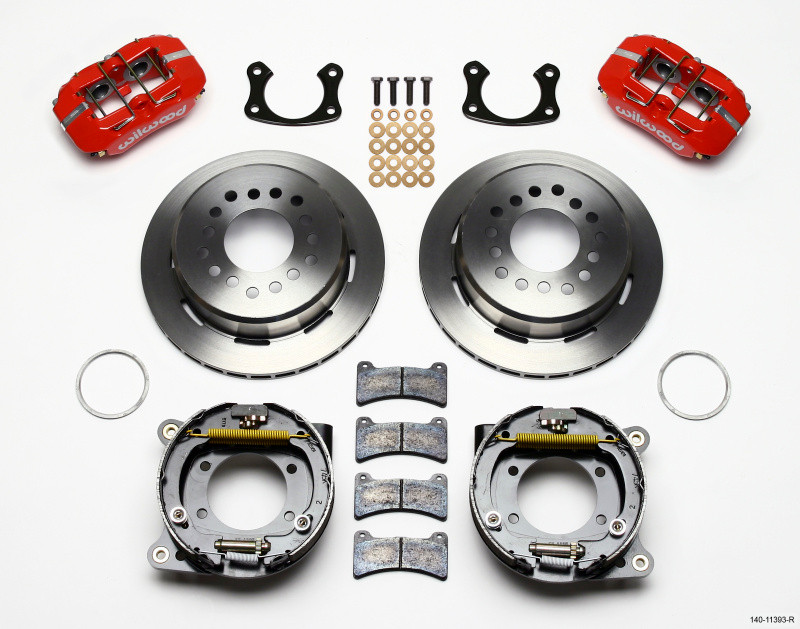 Wilwood Dynapro Low-Profile 11.00in P-Brake Kit - Red Small Ford 2.66in Offset - 140-11393-R