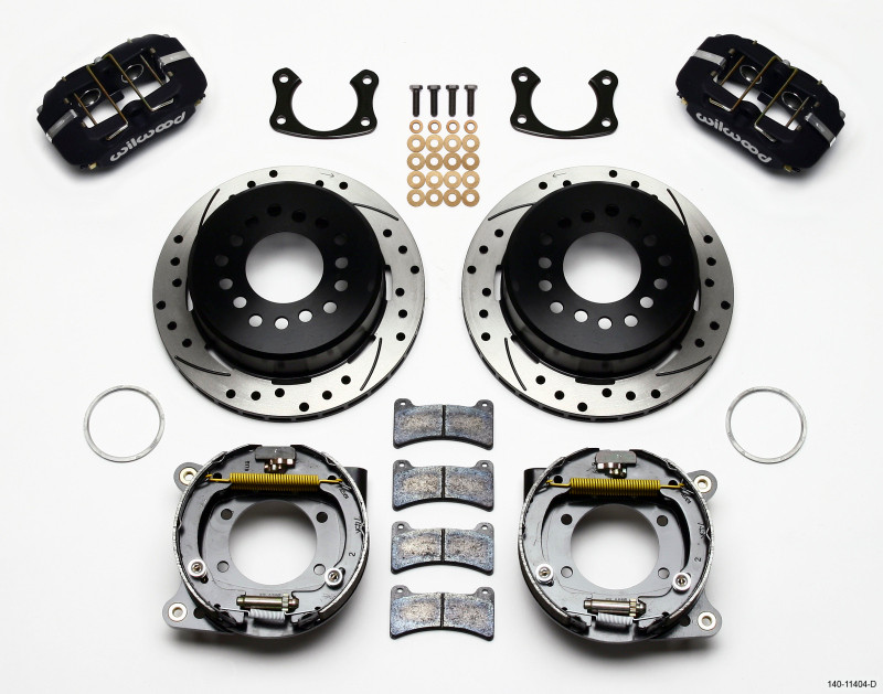 Wilwood Dynapro Low-Profile 11.00in P-Brake Kit Drilled New Big Ford 2.50in Off Front Mount - 140-11404-D