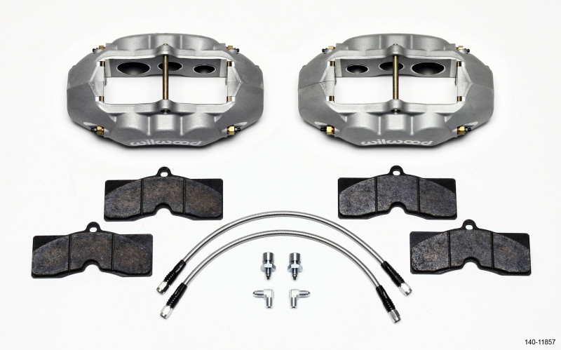 Wilwood D8-6 Front Caliper Kit Clear Corvette C2 / C3 65-82 - 140-11857