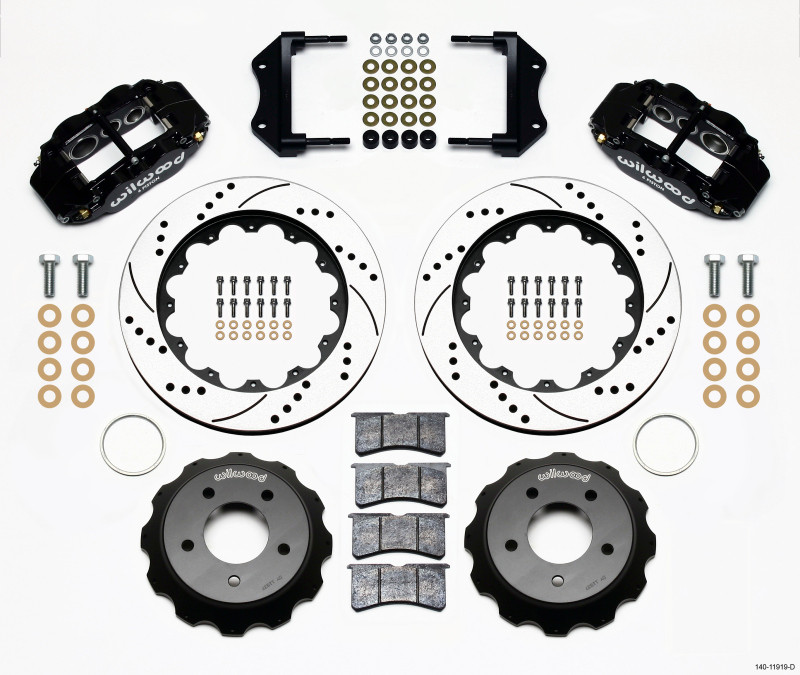 Wilwood Narrow Superlite 6R Front Hat Kit 14.00in Drilled 84-87 Corvette C4 - 140-11919-D