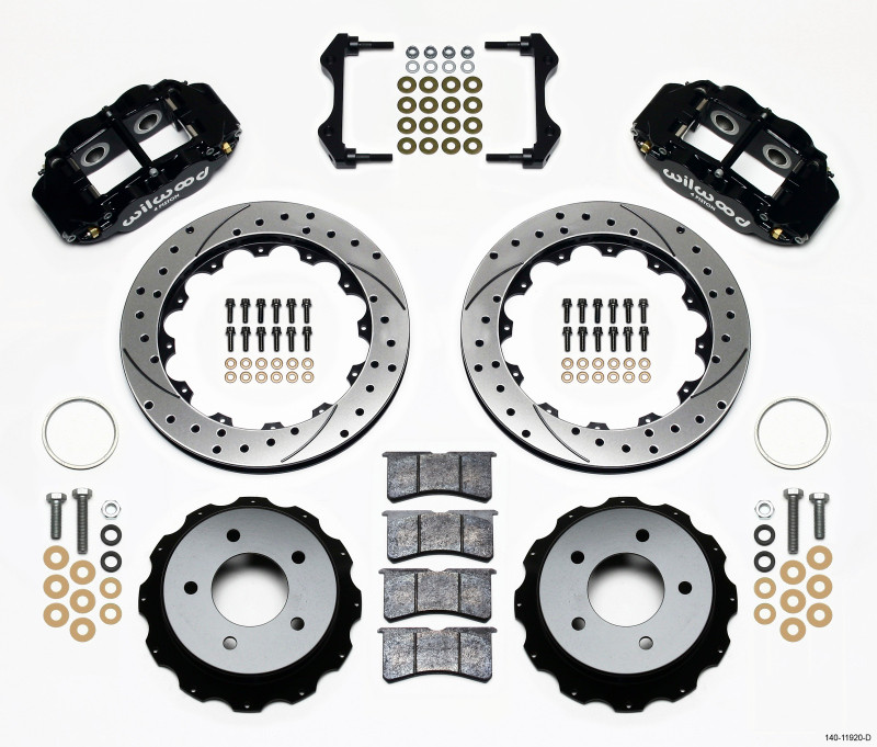 Wilwood Narrow Superlite 4R Rear Kit 12.88in Drilled 84-87 Corvette C4 - 140-11920-D