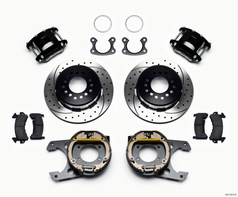 Wilwood D154 P/S Park Brake Kit Drilled Small Ford 2.50in Offset - 140-12212-D