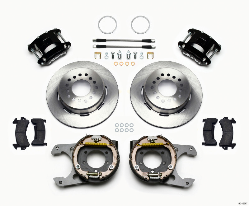 Wilwood D154 P/S Park Brake Kit Jeep Dana 35 2.56 Off 5-lug w/ lines - 140-12567