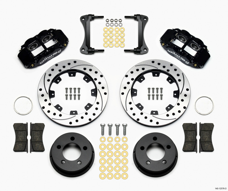 Wilwood Narrow Superlite 4R Front Kit 12.19in Drilled 87-89 Jeep YJ - 140-12576-D