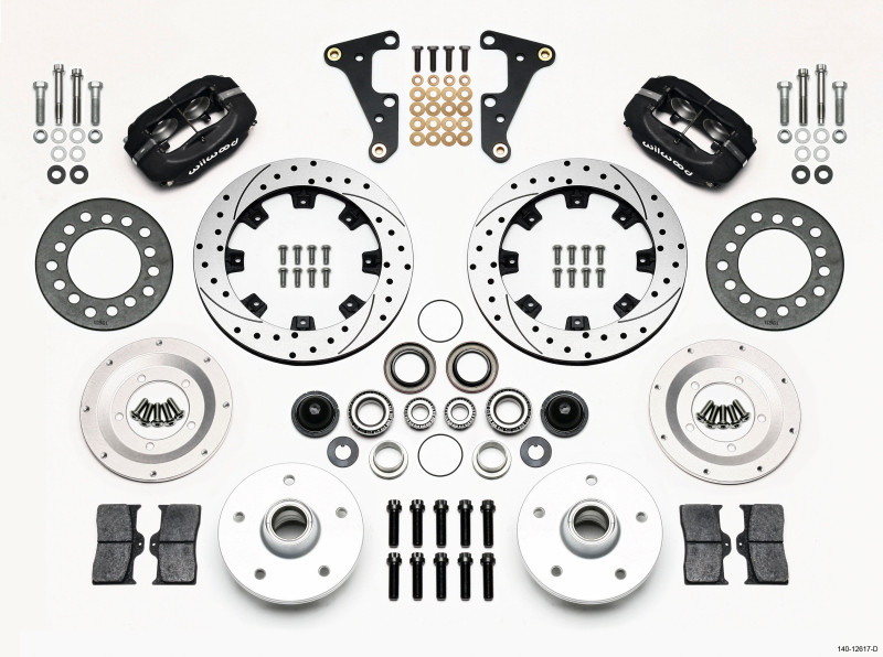 Wilwood Forged Dynalite Front Kit 11.75in Drilled 40-52 Oldsmobile - 140-12617-D