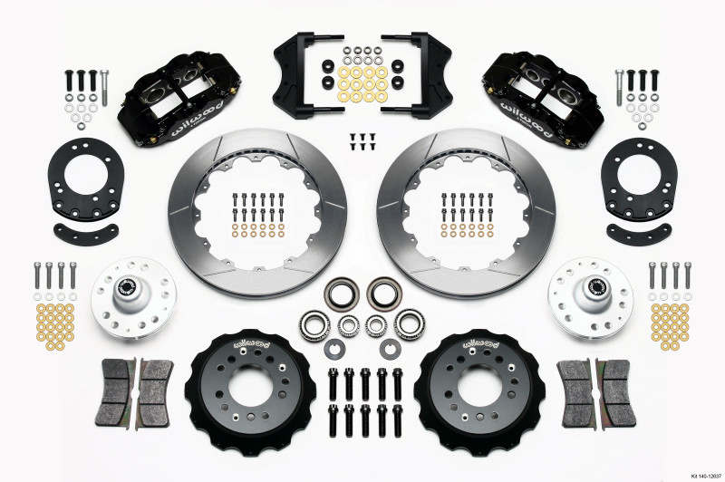 Wilwood Narrow Superlite 6R Front Hub Kit 12.88in 1965-1969 Mustang Drum Spindle - 140-12637