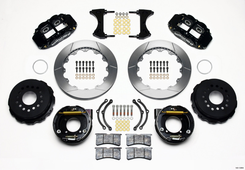 Wilwood Narrow Superlite 4R Rear P-Brk Kit 12.88in Chevy 12 Bolt w/ C-Clips - 140-12964