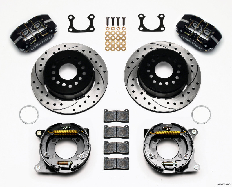 Wilwood Dynapro Dust-Boot P/S Park Brake Kit Drilled Big Ford 2.36in Offset - 140-13204-D