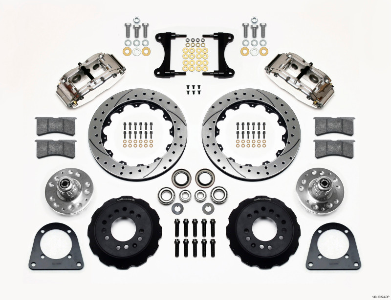Wilwood Narrow Superlite 6R Front Hub Kit 12.88in Drill Pol TCI-IFS 71-78 (Pinto Based) - 140-13224-DP