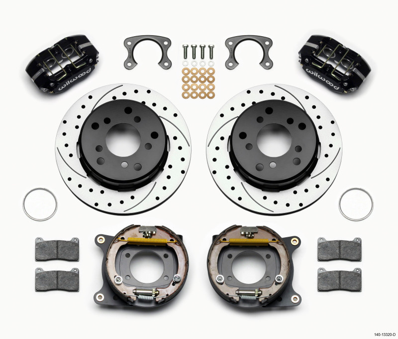 Wilwood Dynapro Lug Mount P/S Park Brake Kit Drilled Small Ford 2.36in Off Bronco 5 x 5.50 - 140-13320-D