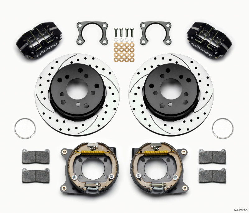 Wilwood Dynapro Lug Mount P/S Park Brake Kit Drilled Big Ford 2.36in Off Bronco 5 x 5.50 - 140-13322-D