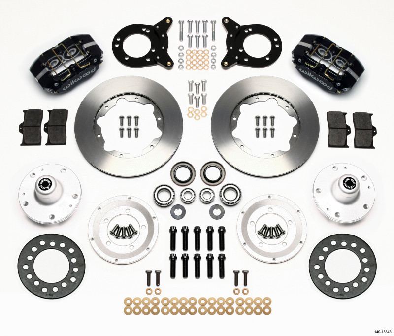 Wilwood Dynapro Dust-Boot Front Kit 11.00in 1965-1969 Mustang Disc & Drum Spindle - 140-13343