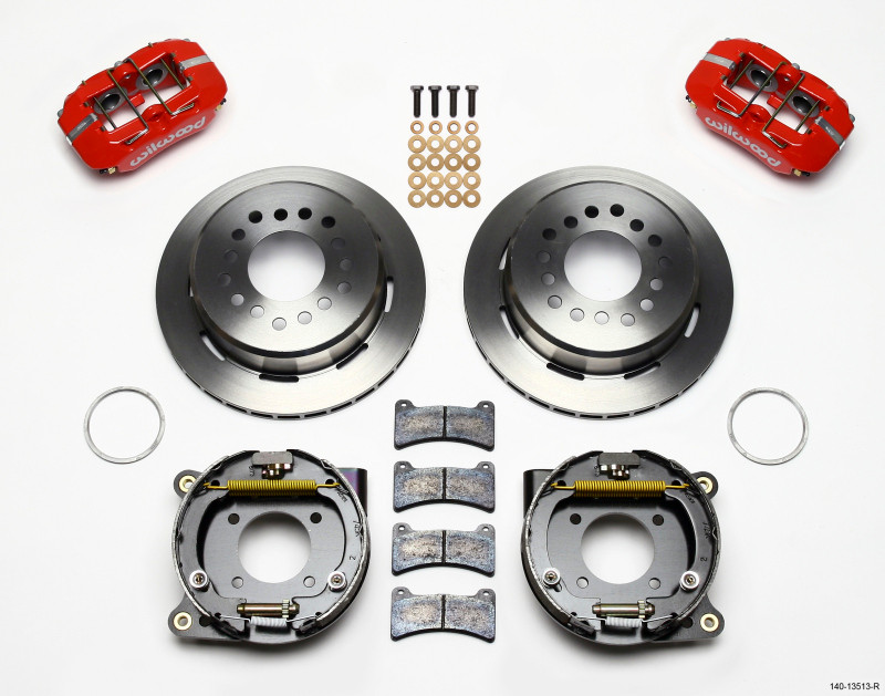 Wilwood Dynapro Low-Profile 11.00in P-Brake Kit - Red BOP Axle 2.75in Bearing 2.75 Offset - 140-13513-R