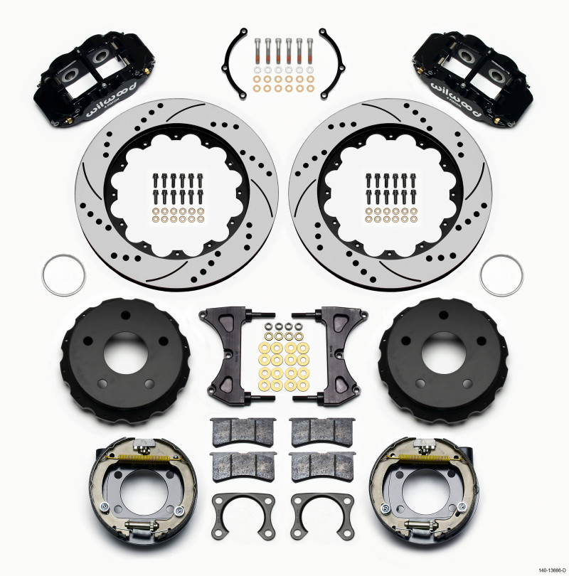 Wilwood Narrow Superlite 4R Rear P-Brk Kit 14.00in Drilled Big Ford New 2.38in Off Bronco 5 x 5.50 - 140-13666-D