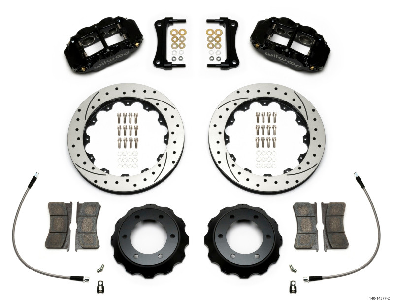 Wilwood Narrow Superlite 6R Front Kit 12.88in Drilled Rotor w/ Lines 05-15 Toyota Tacoma - 140-14577-D