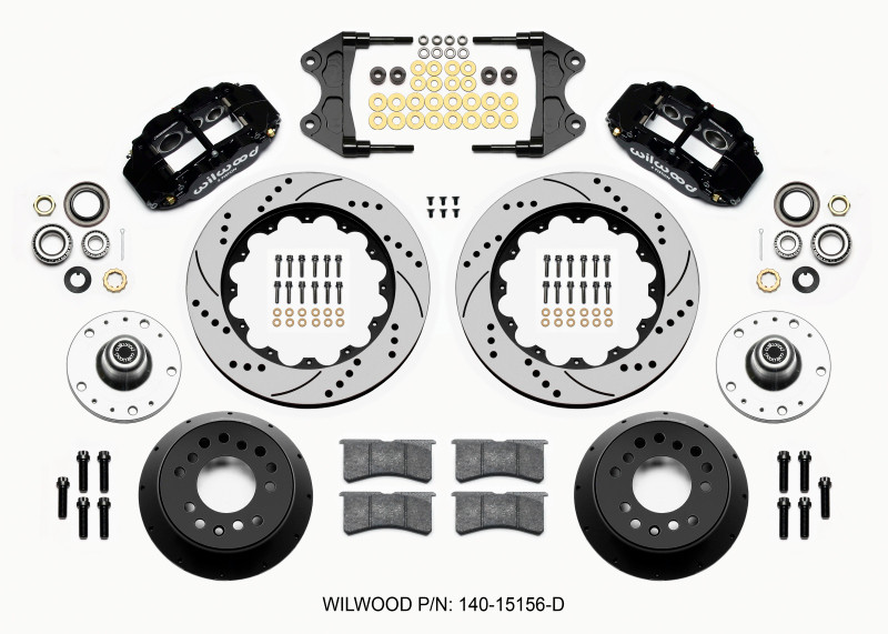 Wilwood Narrow Superlite 6R Front Hub Kit 14.00in Drilled WWE ProSpindle (5x4.75in 5x5.00in Hub) - 140-15156-D