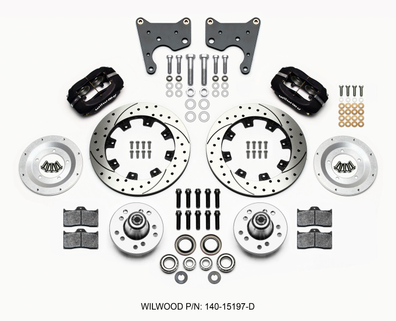 Wilwood Forged Dynalite Front Kit 12.19in Drilled 65-72 CDP C Body -Drum - 140-15197-D