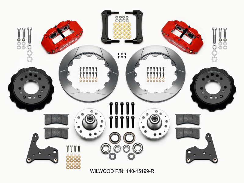 Wilwood Narrow Superlite 6R Front Hub Kit 12.88in Red 65-72 CDP C Body -Drum - 140-15199-R