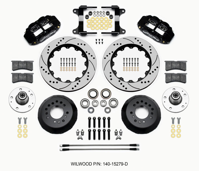 Wilwood Narrow Superlite 6R Front Hub Kit 14.00in Drilled 82-92 Camaro//Firebird - 140-15279-D