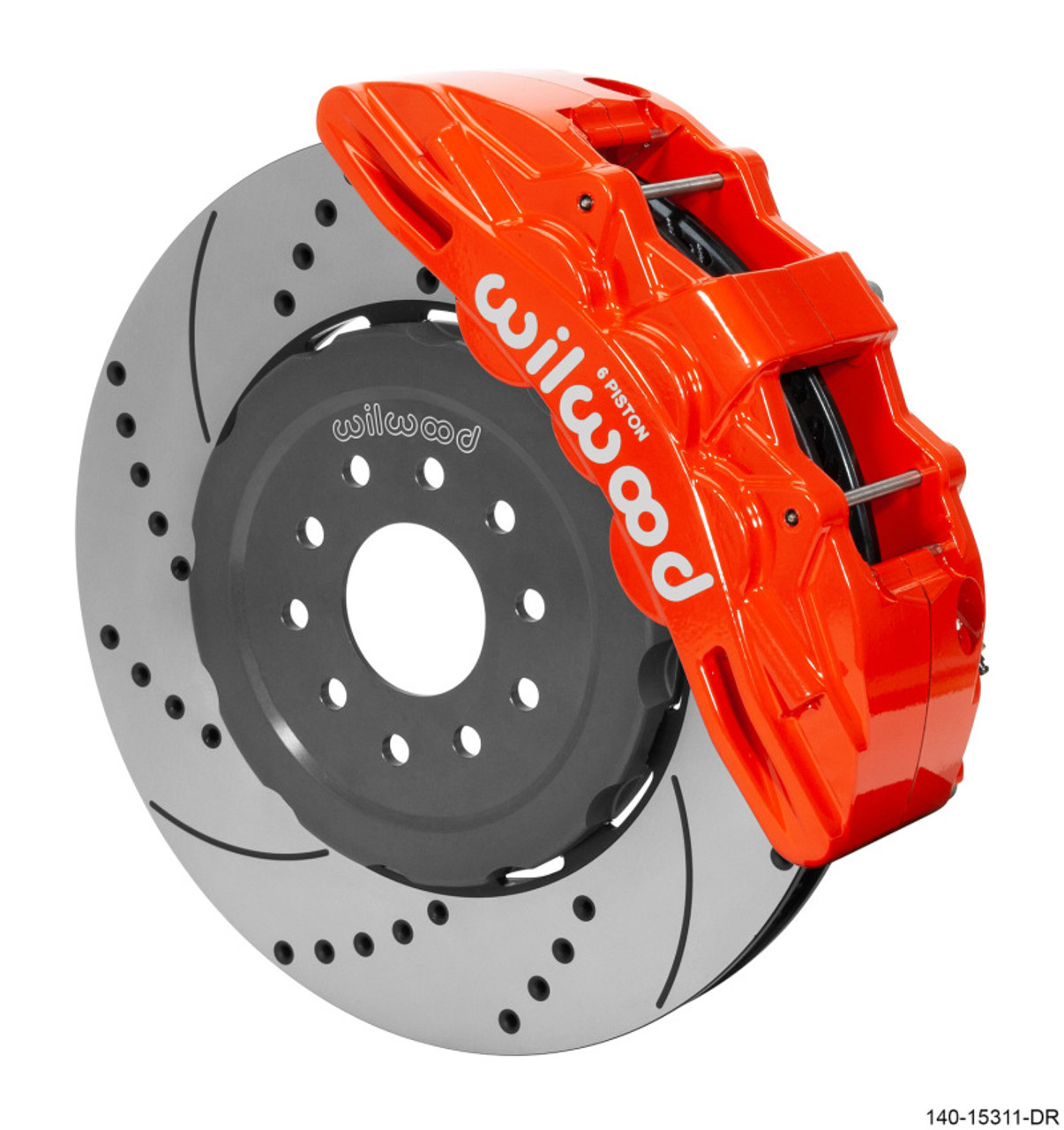 Wilwood SX6R Front Brake Kit 15in SRP Slotted/Drilled Red 05-13 Chevy Corvette - 140-15311-DR