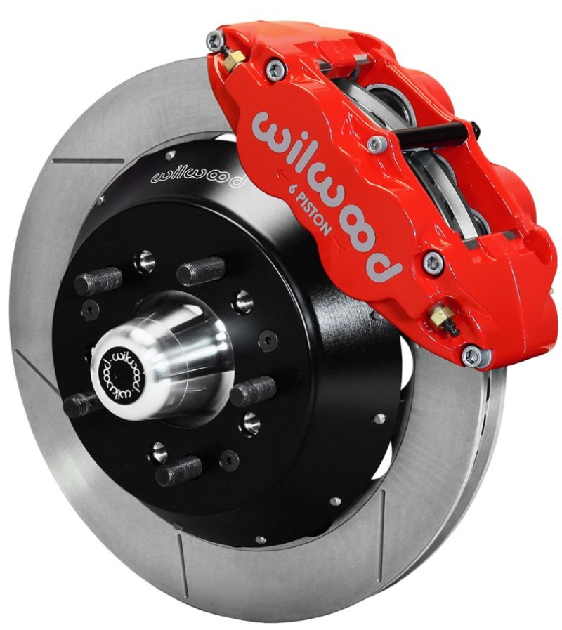 Wilwood Narrow Superlite 6R Dust-Seal Big Brake Front Brake Kit 14in. Red With Wilwood Pro Spindle - 140-15410-R