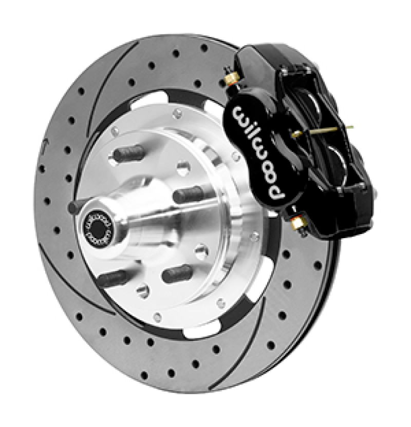 Wilwood 55-57 Chevrolet Bel Air Forged Dynalite Front Big Brake Kit - Black - 140-15548-D