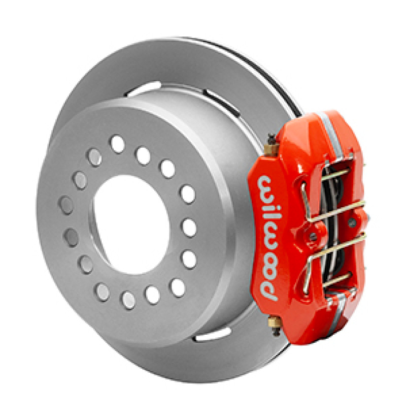 Wilwood Small Ford 11 in. Forged Dynapro Low-Profile Rear Parking Brake Kit (Red Calipers) - 140-15603-R