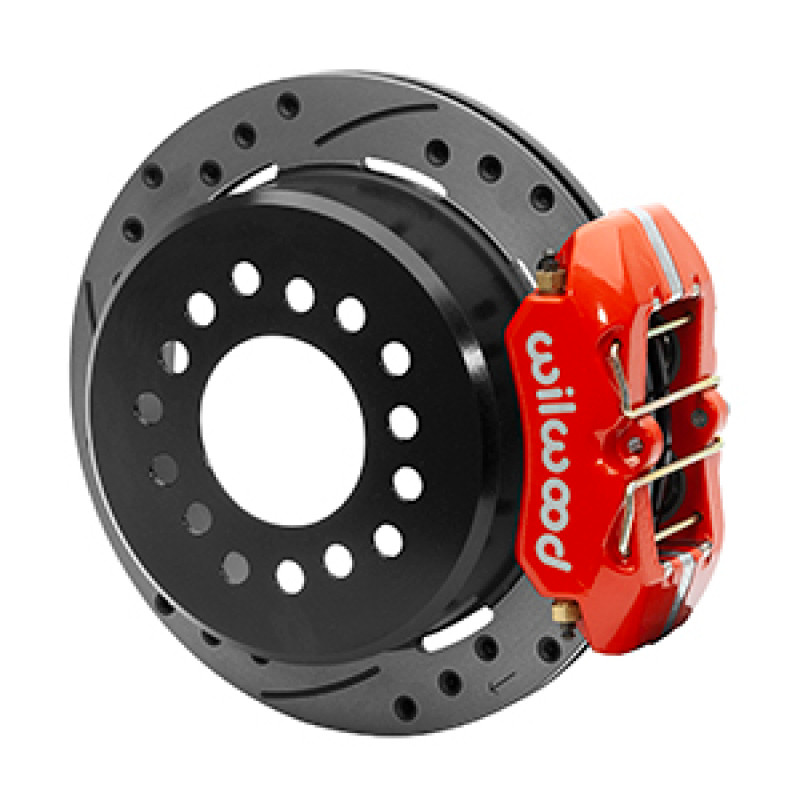 Wilwood Dynapro Low-Profile 11.00in P-Brake Kit Dust Seal 2.36in Offset - Drilled Red - 140-15604-DR