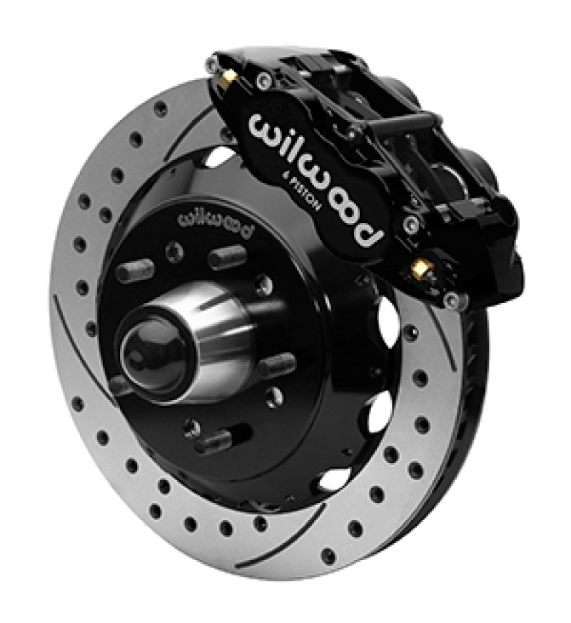 Wilwood Superlite 6R Front Brake Kit for 63-87 Chevy C10 Prospindle 13.06 in Diameter Black Calipers - 140-15941-D