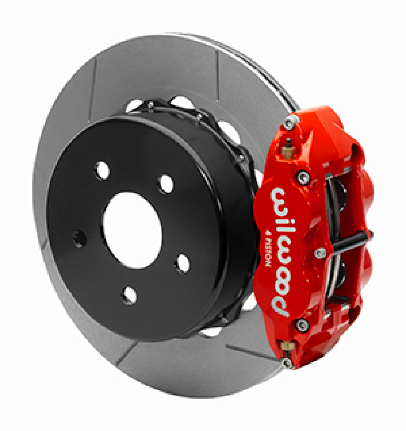 Wilwood 2020+ Jeep Gladiator (JT) Narrow Superlite 4R Rear Slotted Brake Kit 14.00in Red w/ Lines - 140-16179-R