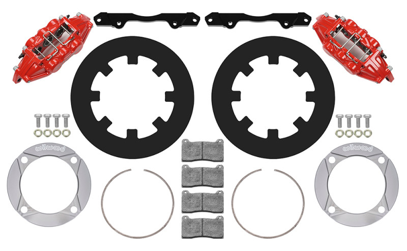 Wilwood 2014+ Polaris RZR XP 1000 Front Kit 11.25in - Red - 140-16632-R