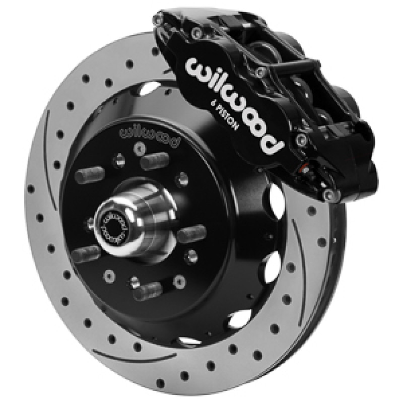 Wilwood Forged 6 Piston Superlite Caliper, GT 48 Vane Spec37 Drilled & Slotted Rotor - 12.88x1.25 - 140-17088-D