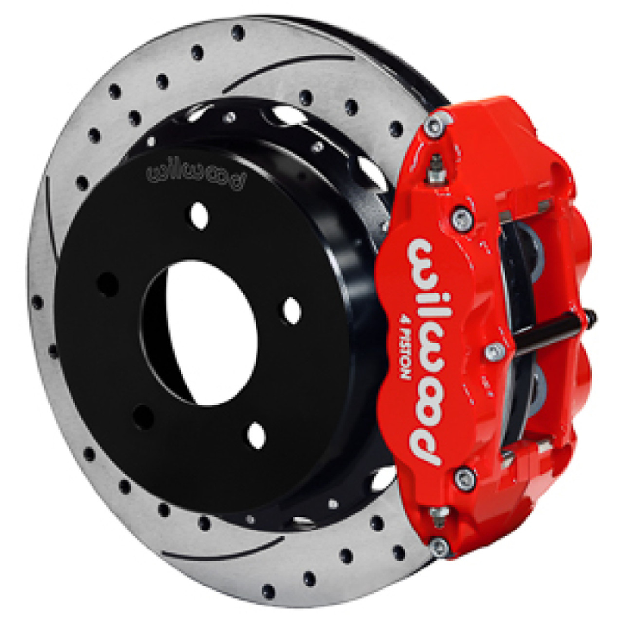 Wilwood 88-98 Chevy Silverado Superlite 4R 14.00x1.10in Drill/Slot Rear Drum to Disc Conv. - Red - 140-17543-DR Photo - Primary