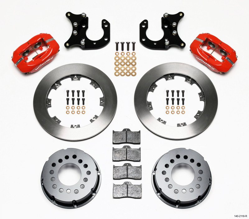 Wilwood Forged Dynalite P/S Rear Kit Red Big Ford 2.36in Offset - 140-2115-R