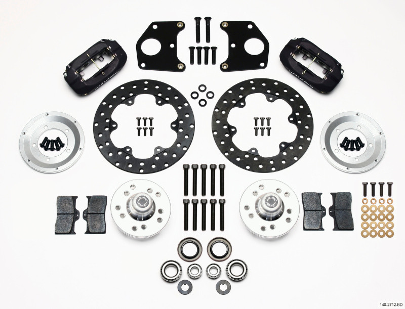 Wilwood Forged Dynalite Front Drag Kit Drilled Rotor CPD 62-72 B 62-72 E w/9in Drum - 140-2712-BD