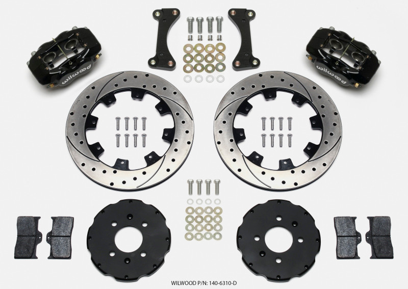Wilwood Forged Dynalite Front Hat Kit 12.19in Drilled 90-99 Civic w/240 mm Disc - 140-6310-D