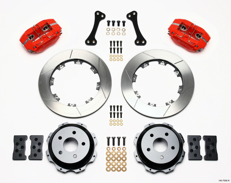Wilwood Dynapro Rear Kit 12.19in Red Subaru Impreza WRX - 140-7006-R