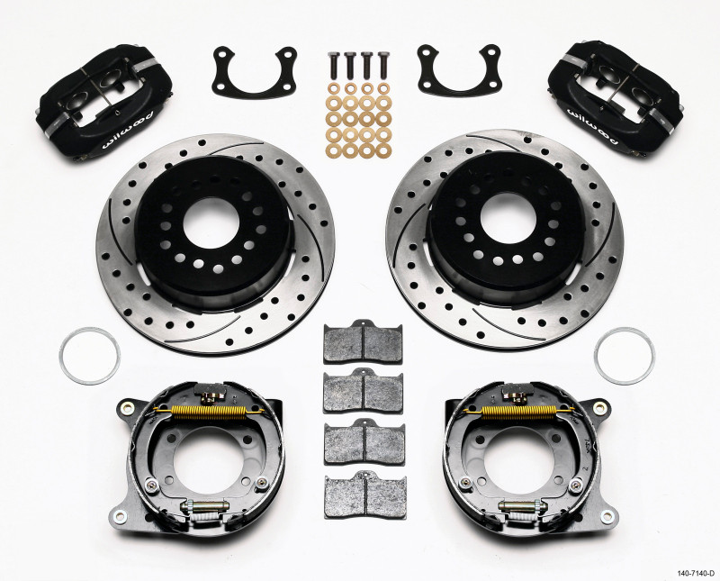 Wilwood Forged Dynalite P/S Park Brake Kit Drilled New Big Ford 2.50in Offset - 140-7140-D