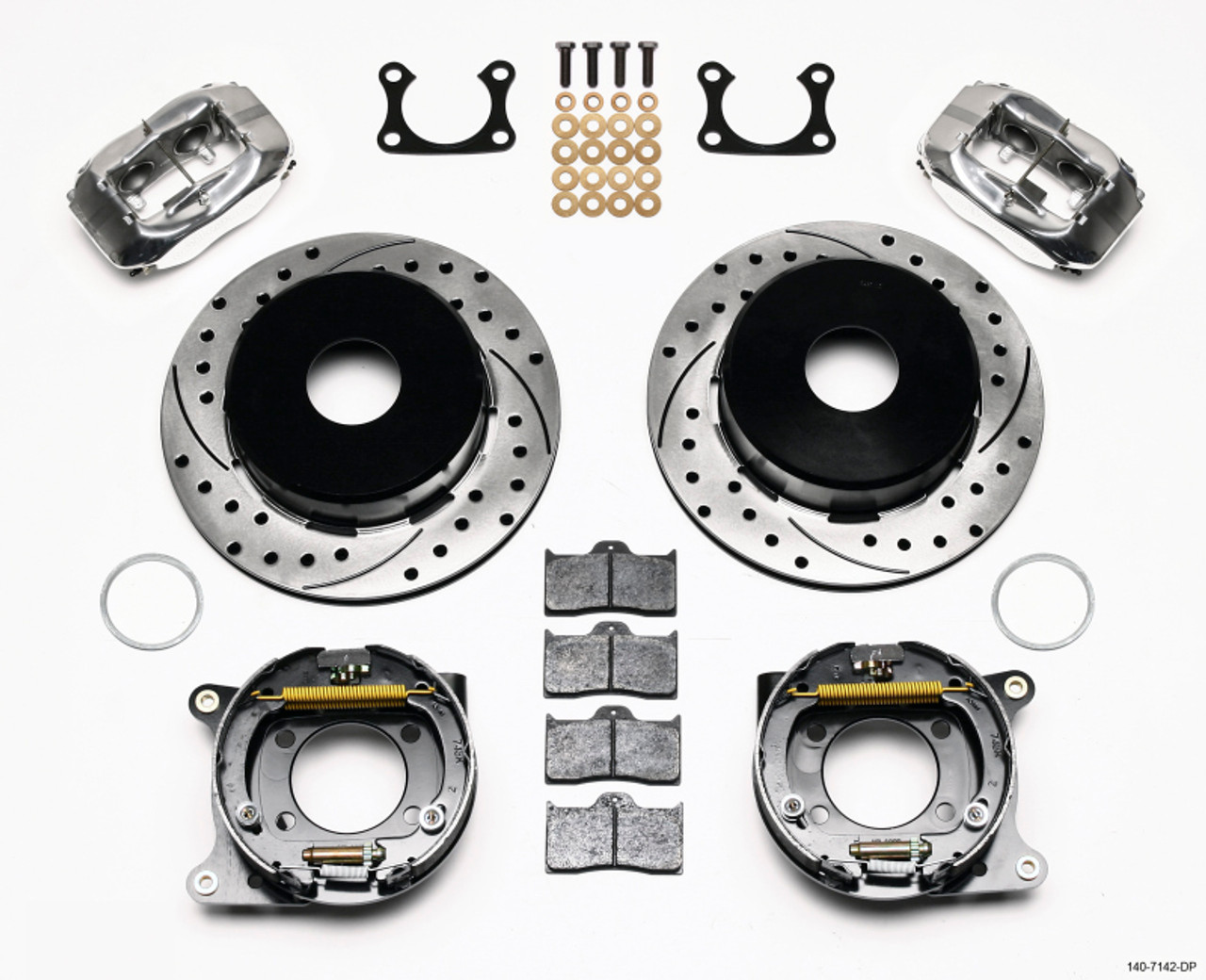 Wilwood Forged Dynalite P/S P-B Kit Drilled Polished Big Ford 2.36in Offset Currie Blank - 140-7142-DP