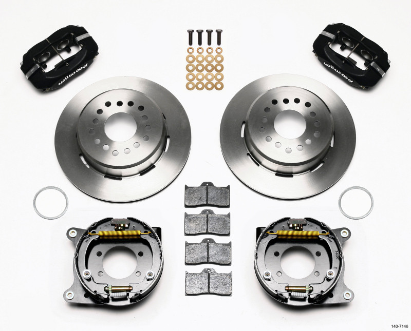 Wilwood Forged Dynalite P/S Park Brake Kit Ford 8.8 w/2.5in Offset-5 Lug - 140-7146