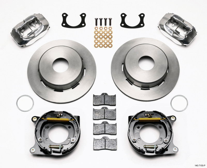 Wilwood Forged Dynalite P/S Park Brake Kit Polished Big Ford New 2.50in Offset Currie Blank - 140-7150-P