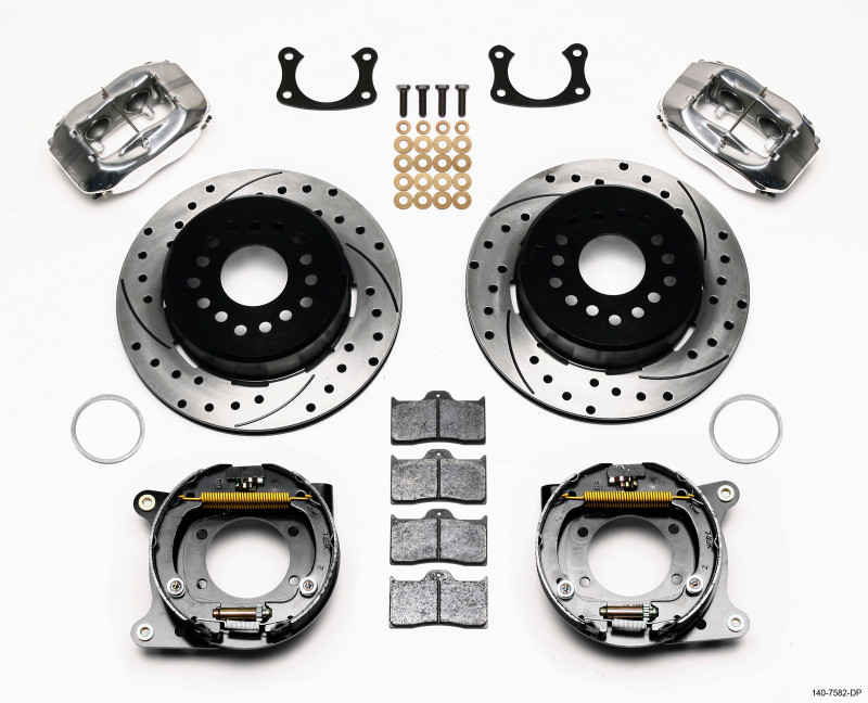 Wilwood Forged Dynalite P/S P-B Kit Drilled Polished New Big Ford 2.36in Offset - 140-7582-DP
